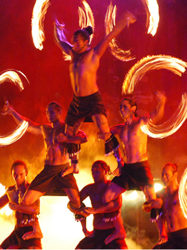 Espectáculo en vivo con fuego